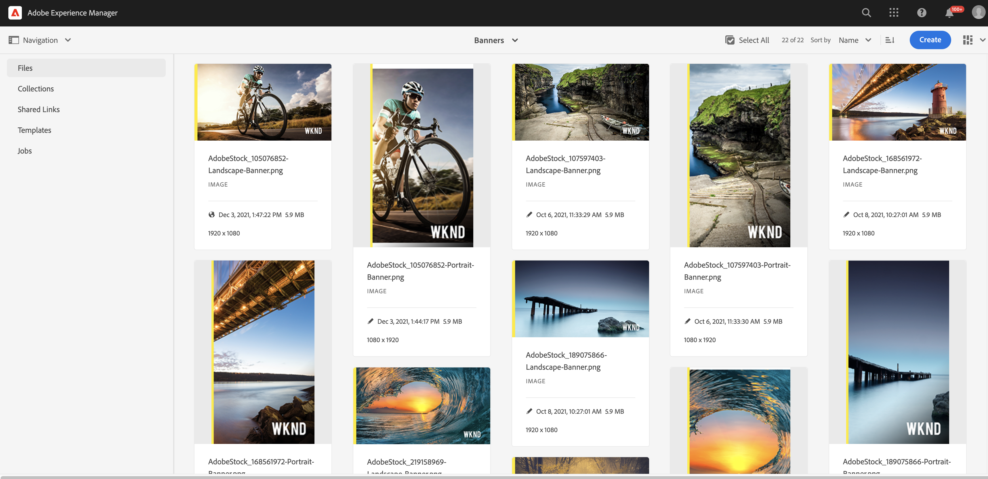 screenshot of Adobe Experience Manager